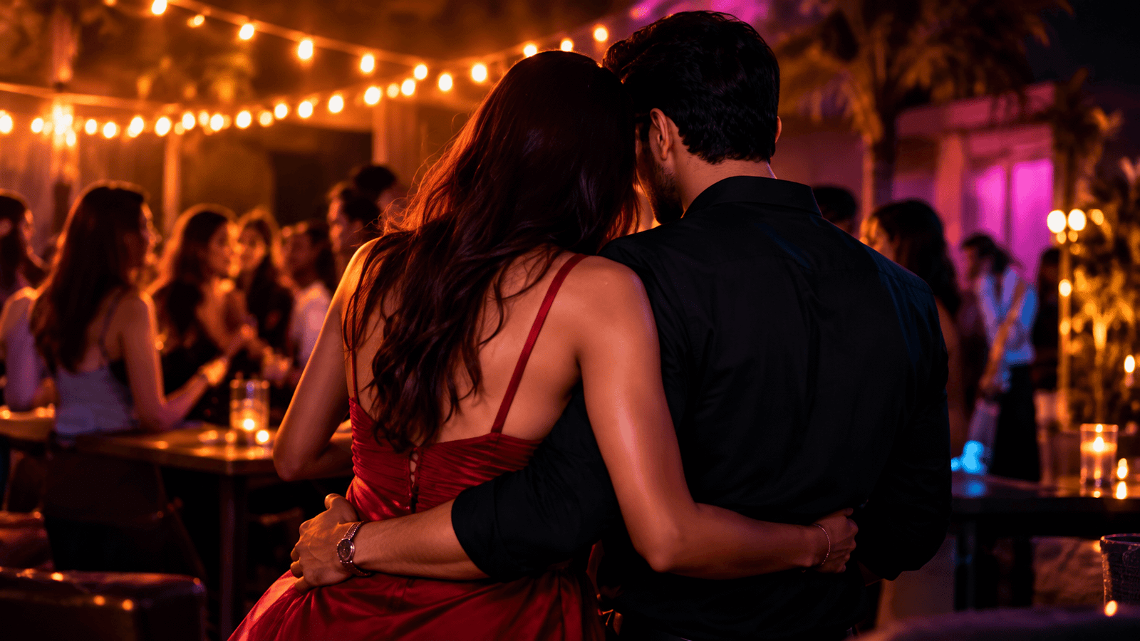 couple party time romantic